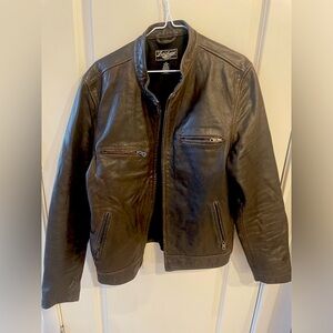 Brown Leather Jacket by Lucky Legend